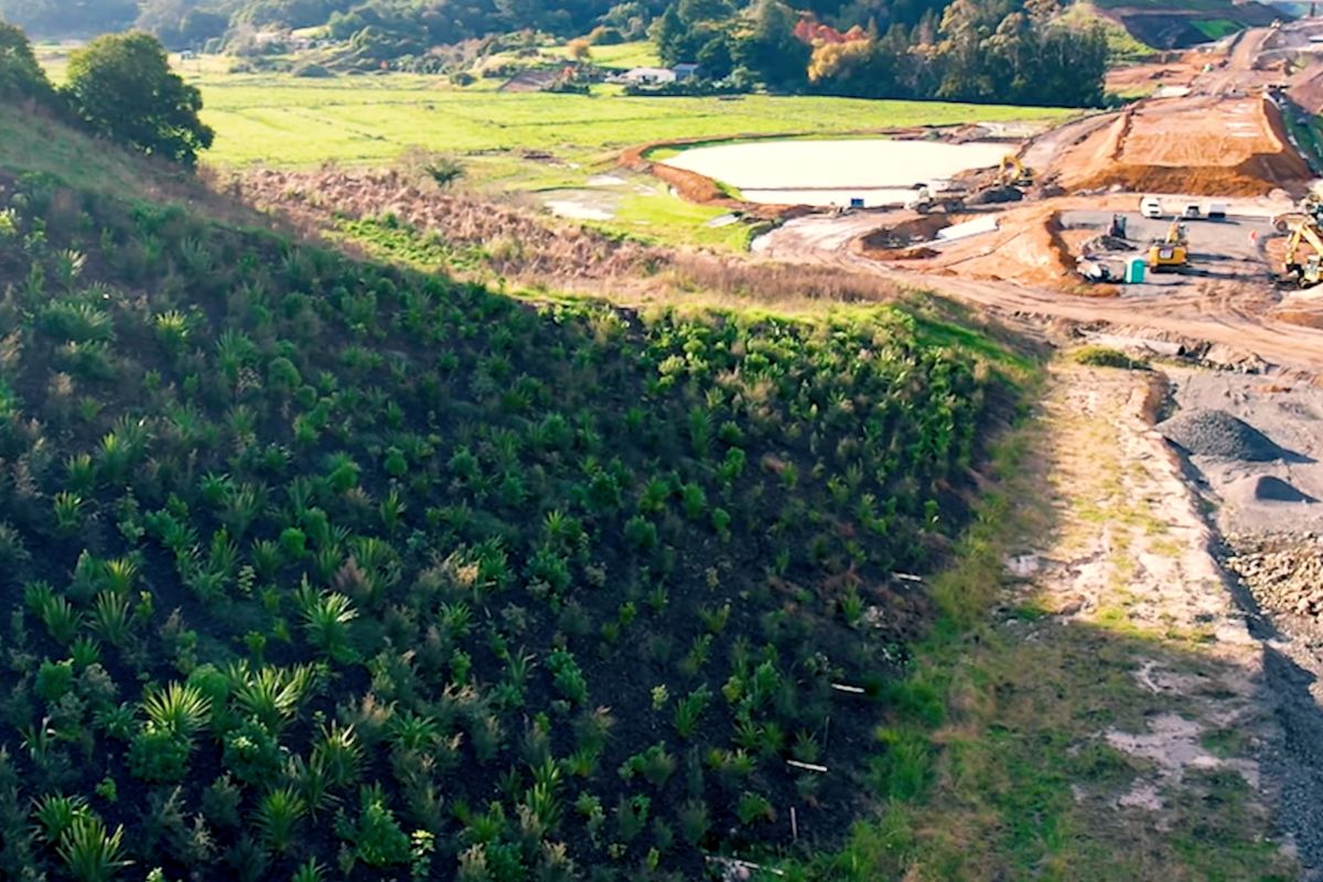 native planting of the Takitimu North link motorway needed bulk compost delivery