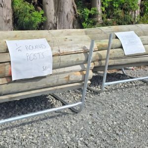 Recycled Vineyard Posts 1_2 round and 1_4 round 1.6m landscape and garden supplies